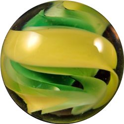 Marbles - Contemporary Handmade Glass: George Pavliscak, Wisp, 29/32" 9.9