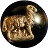 Image 1 : Marbles: Lot #5. Sulphide. Sheep. 1-9/16". Buffed.