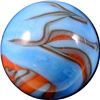 Image 1 : Marbles: Lot #64. Christensen Agate, Flame Swirl. 5/8". Mint 9.9.