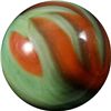 Image 2 : Marbles: Lot #74. Christensen Agate, Flame Swirl. 19/32". Mint 9.5.