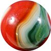 Image 2 : Marbles: Lot #81. Akro Agate Company, 3-Color Corkscrew. 23/32". NM+ 8.7.