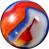 Image 4 : Marbles: Lot #96. Peltier Glass. NLR Liberty. 27/32". NM+ 8.7.