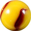 Image 1 : Marbles: Lot #99. Peltier Glass. NLR Ruby Bee. 19/32". Mint- 9.0.