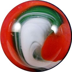 Marble: (Lot 1) Akro Agate. Popeye Corkscrew. 3/4". Mint 9.8