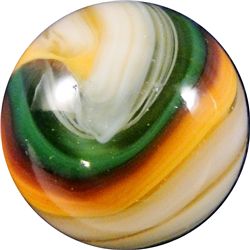 Marble: (Lot 3) Akro Agate. Popeye Corkscrew. 5/8". Mint 9.8
