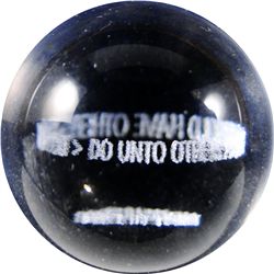 Marble: (Lot 8) Contemporary Handmade. LOM Golden Rule. 31/32". Mint 9.9.