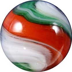 Marble: (Lot 13) Akro Agate. Popeye Corkscrew. 23/32". Mint- 9.1