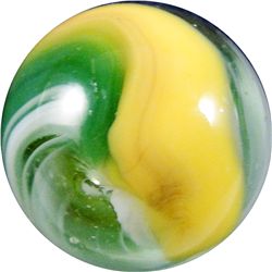 Marble: (Lot 14) Akro Agate. Popeye Corkscrew. 11/16". Mint 9.8