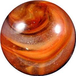 Marble: (Lot 17) Akro Agate. Ribbon Corkscrew. 19/32 . Mint 9.8.