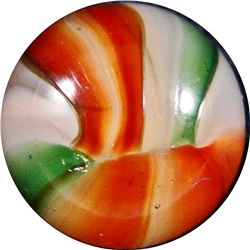 Marble: (Lot 18) Peltier Glass. Rainbo Christmas Tree. 1/2" Mint 9.8.