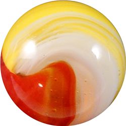 Marble: (Lot 30) Akro Agate. Popeye Corkscrew. 23/32". Mint 9.8