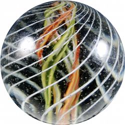 Marble: (Lot 34) Swirl. Divided Core. 1-5/8". NM+ 8.9