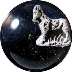 Marble: (Lot 77) Sulphide. Billy Goat. 2". Polished.