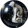 Image 1 : Marble: (Lot 83) Sulphide. Monkey on a drum. 1-7/16". Buffed.
