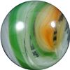 Image 2 : Marble: (Lot 122) Akro Agate. Red/Green Popeye Corkscrew. 11/16". Mint 9.9.