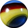 Image 2 : Marble: (Lot 126) Akro Agate. 3-Color Corkscrew. 25/32". Mint 9.5.