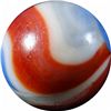 Image 2 : Marble: (Lot 128) Akro Agate. Double Ingot Corkscrew. 7/8". NM 8.7.