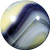 Image 2 : Marble: (Lot 129) Akro Agate. Purple/Yellow Popeye Corkscrew. 11/16". Mint 9.9.