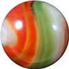Image 2 : Marble: (Lot 137) Akro Agate. Red/Green Popeye Corkscrew. 19/32". Mint 9.9.