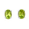 Image 1 : Genuine 2.0 ctw Peridot Stud Earrings 14K White Gold