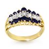 Image 1 : Genuine 1.02 ctw Sapphire & Diamond Ring Yellow Gold