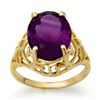 Image 1 : Genuine 4.5 ctw Amethyst Ring 10K Yellow Gold