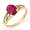 Image 1 : Genuine 1.70 ctw Ruby & Diamond Ring 10K Yellow Gold