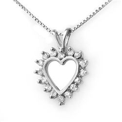 Natural 0.25 ctw Diamond Pendant 14K White Gold