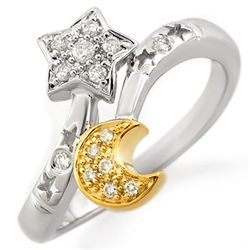 Natural 0.30 ctw Diamond Ring 10K Multi tone Gold