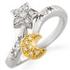 Image 1 : Natural 0.30 ctw Diamond Ring 10K Multi tone Gold