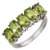 Image 1 : Genuine 3.0 ctw Peridot Ring 10K White Gold