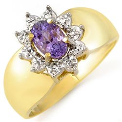 Genuine 0.70 ctw Tanzanite Ring 14K Yellow Gold