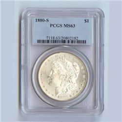 1880 Morgan Silver Dollar MS63 PCGS Certified - SKU P1880