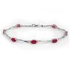 Image 1 : Genuine 5.02 ctw Ruby & Diamond Bracelet White Gold
