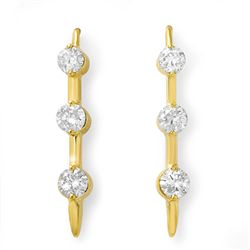 Natural 0.50 ctw Diamond Earrings 14K Yellow Gold