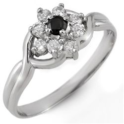 Natural 0.33 ctw White & Black Diamond Ring 10K Gold