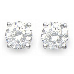 Natural 2.0 ctw Diamond Stud Earrings 14K White Gold