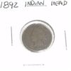 Image 1 : 1892 INDIAN HEAD PENNY *NICE PENNY PLEASE LOOK AT PICTURE TO DETERMINE GRADE*!!