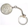 Image 2 : 1964 KENNEDY SILVER HALF DOLLAR SET IN BEZEL KEY CHAIN *CURRENT SILVER PRICE IS $34.65 PER oz*!!