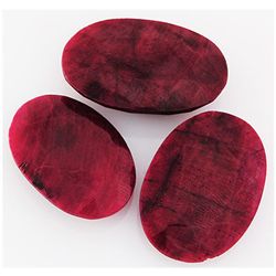 193.16ctw Ruby Oval Cut Loose Gemstone lot of 3