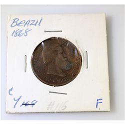 Brazil 1868 20 R's F