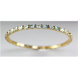 Sterling Gold 22.7 ctw Topaz Bangle Bracelet