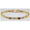Image 1 : Sterling Gold 6.2 Multi Stone Bracelet