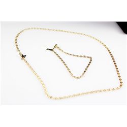 18K Sterling Necklace Bracelet Set
