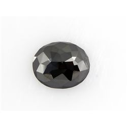 Jet Black Color AA Oval Brilliant 3.83CTW Loose Black D