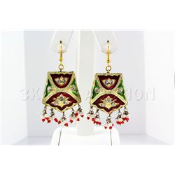 12.60GRAM INDIAN HANDMADE LAKH FASHION EARRING