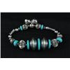 Image 1 : 24.10g Elastic Chime Turquoise Silver Bracelet