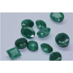 45.30 AFRICAN EMERALD MIX-SHAPED/SIZED (11 PC)