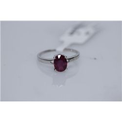 10.37 CTW RUBY RING .925 STERLING SILVER