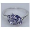 Image 1 : 12.05 CTW TANZANITE RING .925 STERLING SILVER